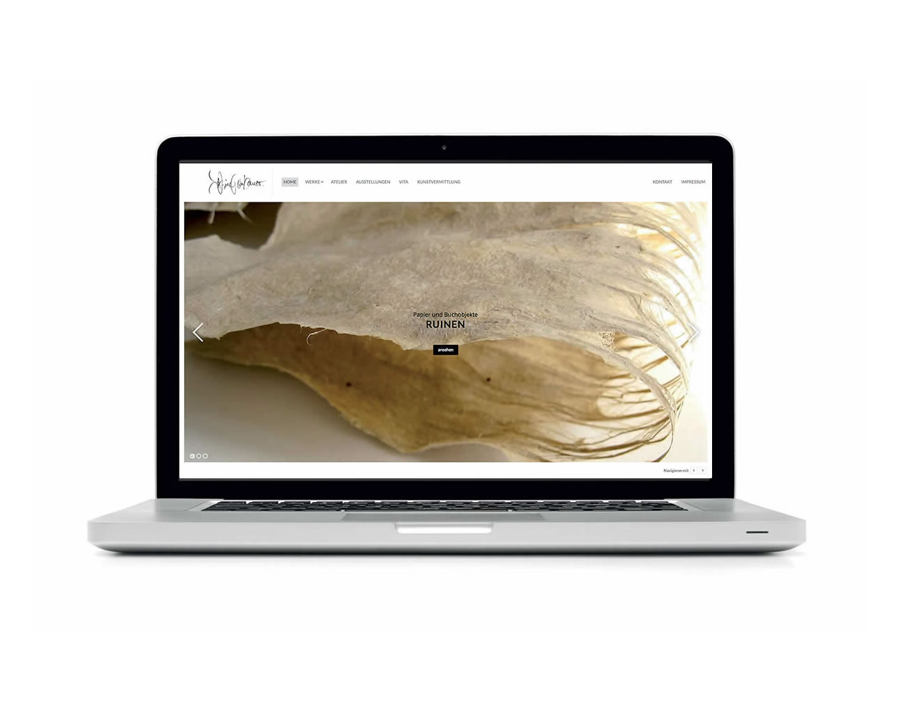 Petra Zimmerer, Büro für Gestaltung, Webseite, responsive, Wordpress, Sabine Neubauer, Werkübersicht, Katalog, Design by pz