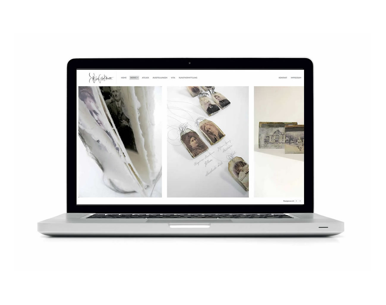 Petra Zimmerer, Büro für Gestaltung, Webseite, responsive, Wordpress, Sabine Neubauer, Werkübersicht, Katalog, Design by pz