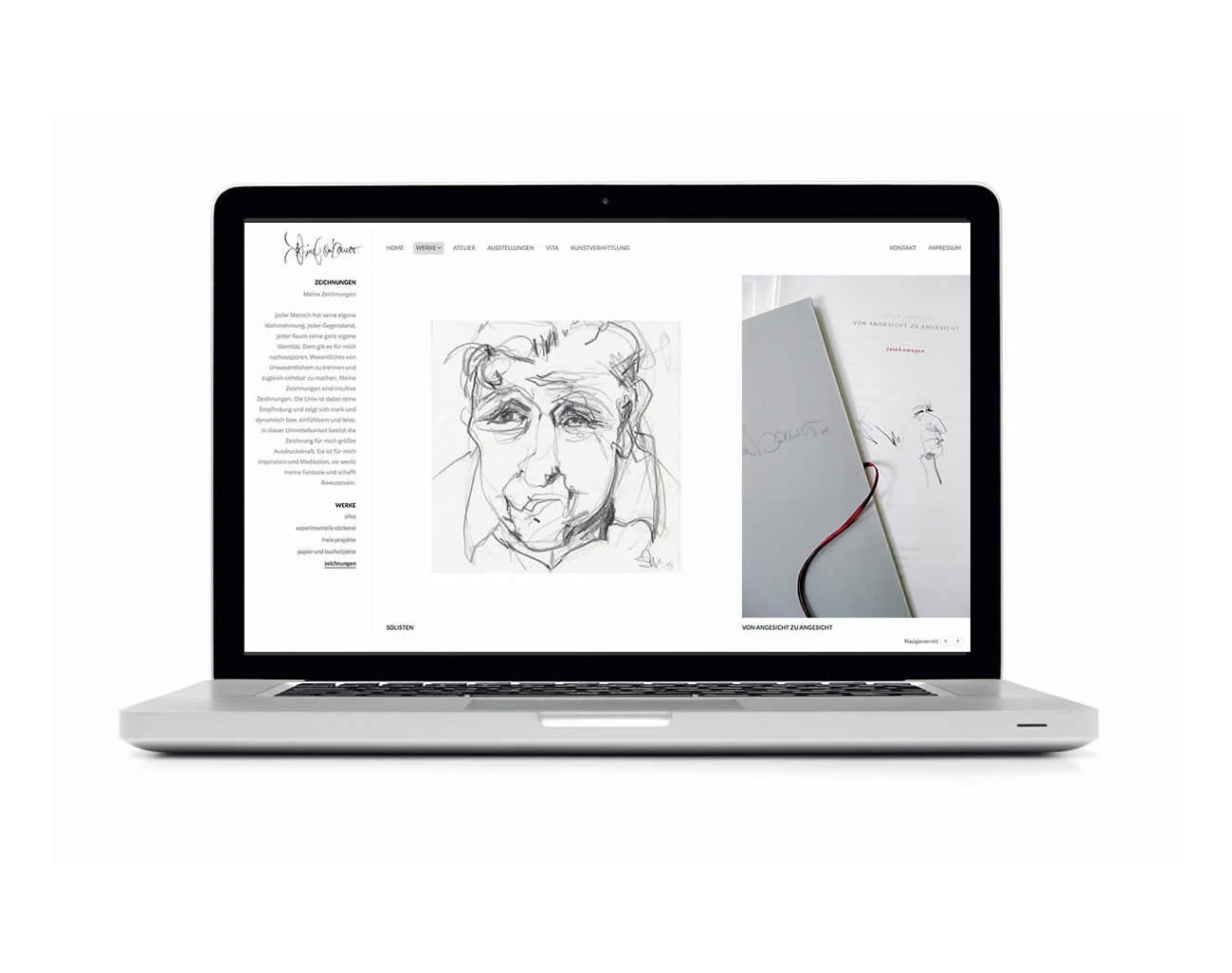 Petra Zimmerer, Büro für Gestaltung, Webseite, responsive, Wordpress, Sabine Neubauer, Werkübersicht, Katalog, Design by pz