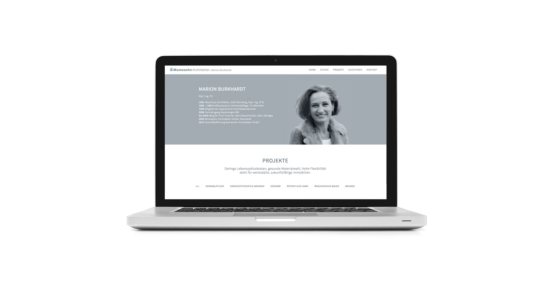 Petra Zimmerer, Büro für Gestaltung, Mumesohn Architekten. Marion Burkhardt. Webseite