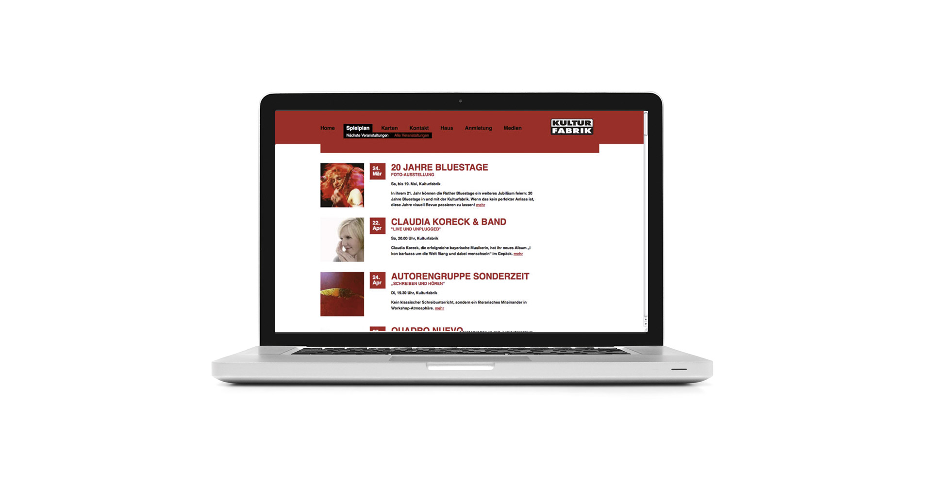 Petra Zimmerer, Büro für Gestaltung, Kulturfabrik Roth, Webseite