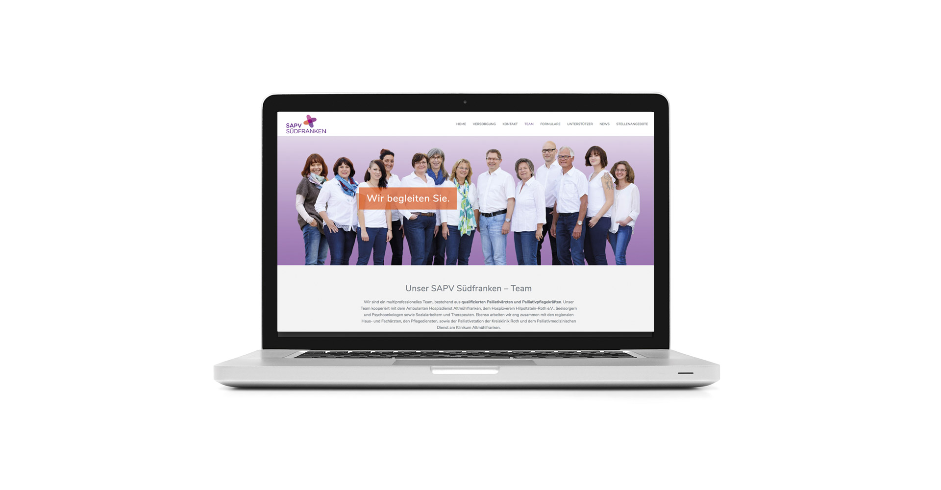 Petra Zimmerer, Büro für Gestaltung, Webseite, responsive, SAPV Südfranken, Design by pz