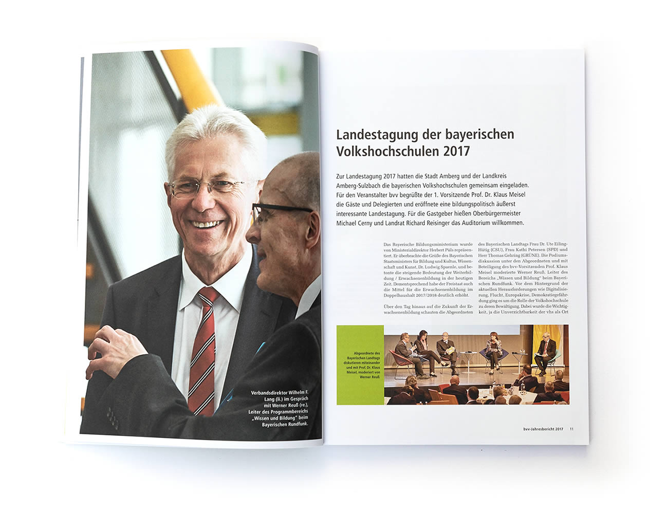 Petra Zimmerer, Büro für Gestaltung, Editorial, bvv Jahresbericht 2018, Bayerischer Volkshochschulverband, Design by pz