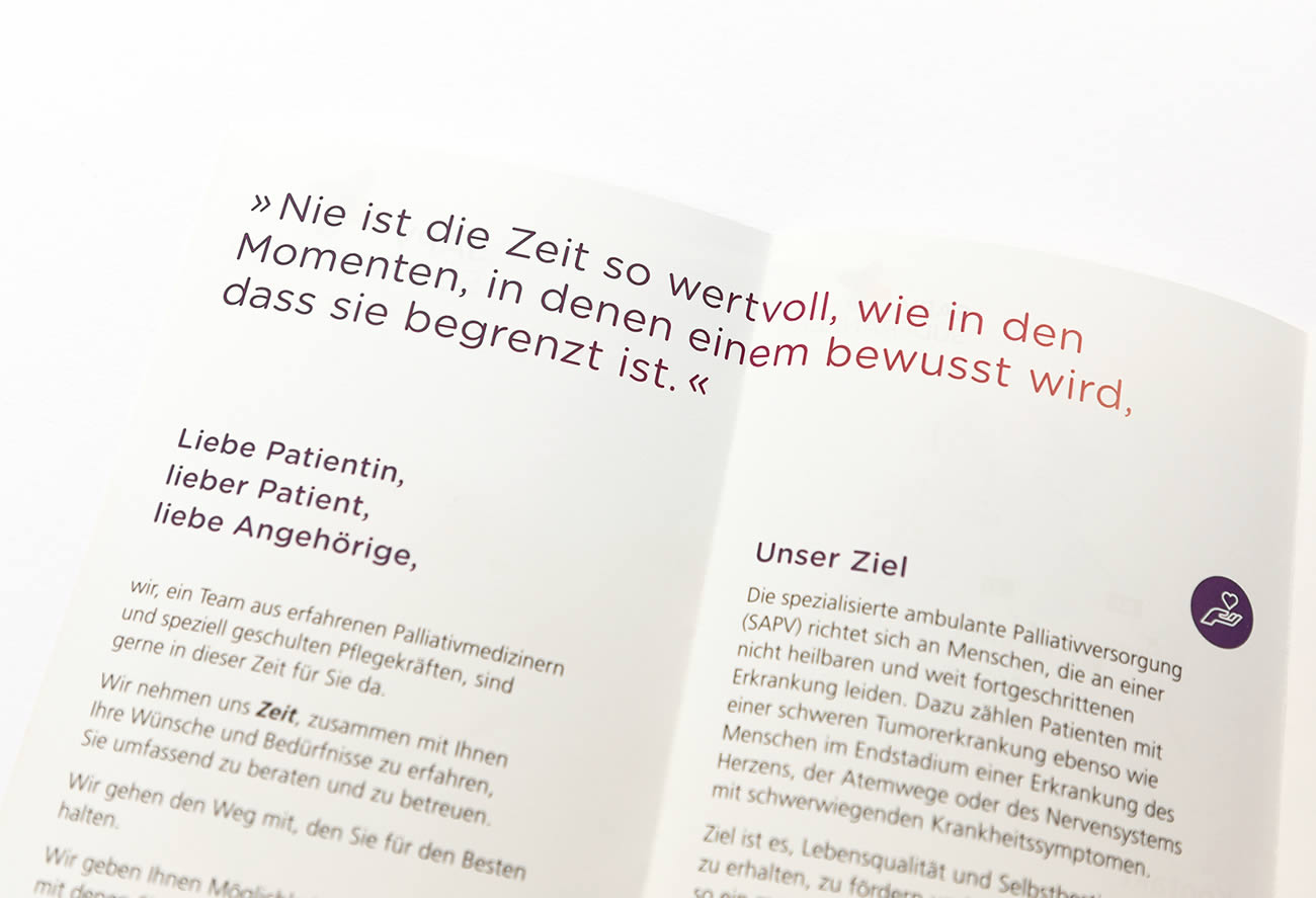 Petra Zimmerer, Büro für Gestaltung, Print, Folder, Sapv Südfranken, Design by pz