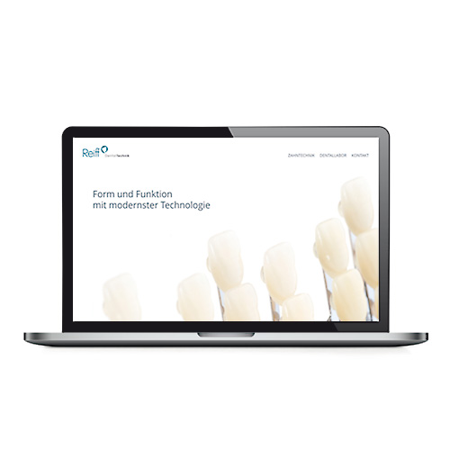 Petra Zimmerer, Büro für Gestaltung, Reiff Dentaltechnik, Webseite Responsive, Nürnberg